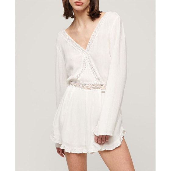 SUPERDRY Flare Sleeve Cut Out Romper