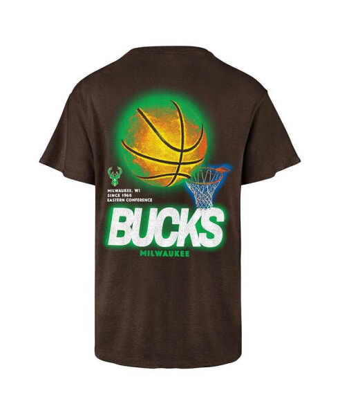 47 Brand Men's Brown Milwaukee Bucks Vintage-like Tubular Dagger Tradition Premium T-Shirt