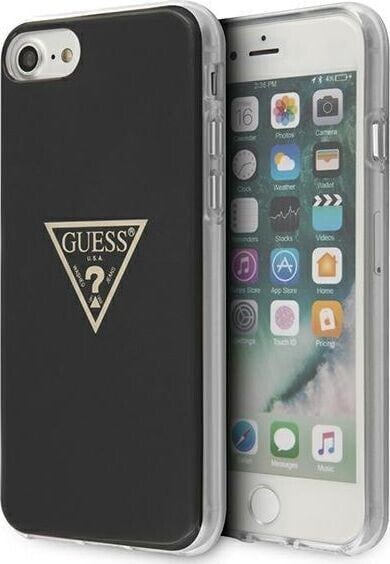 Guess Guess GUHCI8PCUMPTBK iPhone 7/8/SE 2020 czarny/black hardcase Metallic Collection