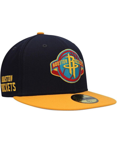 Men's Navy, Gold Houston Rockets Midnight 59Fifty Fitted Hat