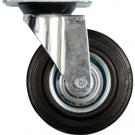 VOREL Поворотное колесо черная резина 160 мм 87315