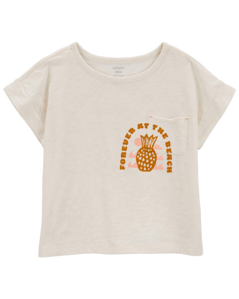 Kid Pineapple Pocket Tee 6-6X