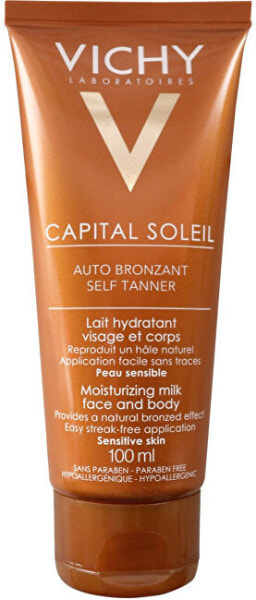 Hydrating self-tanning milk for face and body Capital Soleil Auto Bronzant (Moisturizing Milk Face and Body) 100 ml