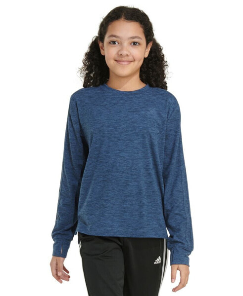 Big Girls Long-Sleeve Mélange Training T-Shirt