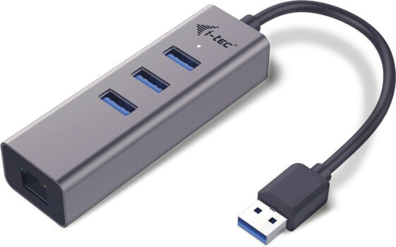 USB-концентратор USB I-TEC 1x RJ-45 + 3x USB-A 3.0 (U3METALG3HUB)