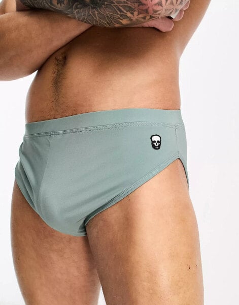 Bolongaro Trevor swim brief in green milieu