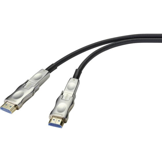SpeaKa Professional SP-9538584, 50 m, HDMI Type D (Micro), HDMI Type D (Micro), Audio Return Channel (ARC), Silver, Black