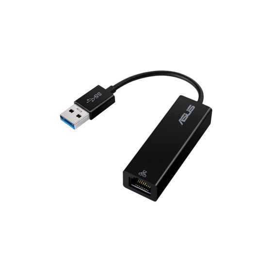 ASUS OH102 U3 TO RJ45 DONGLE - USB Type-A - RJ-45 - Male - Black - 0.015 m - Male
