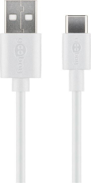 Goobay USB-C Charging and Sync Cable (USB-A > USB-C) - 1m - 1 m - USB A - USB C - USB 2.0 - 480 Mbit/s - White