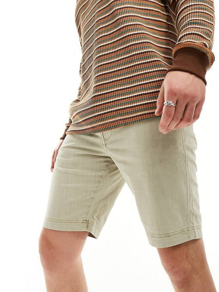 Superdry Officer chino shorts in chateau gray