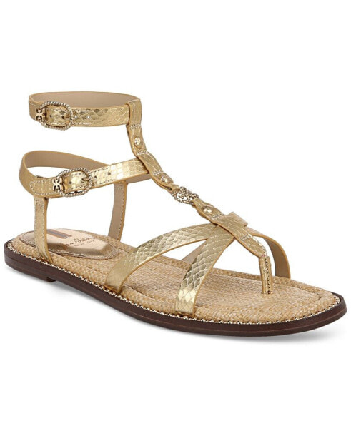 Tayla Embellished Strappy Gladiator Flat Sandals