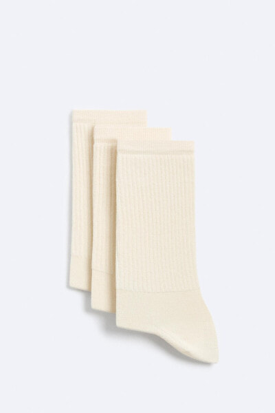 Pack of 3 ribbed socks