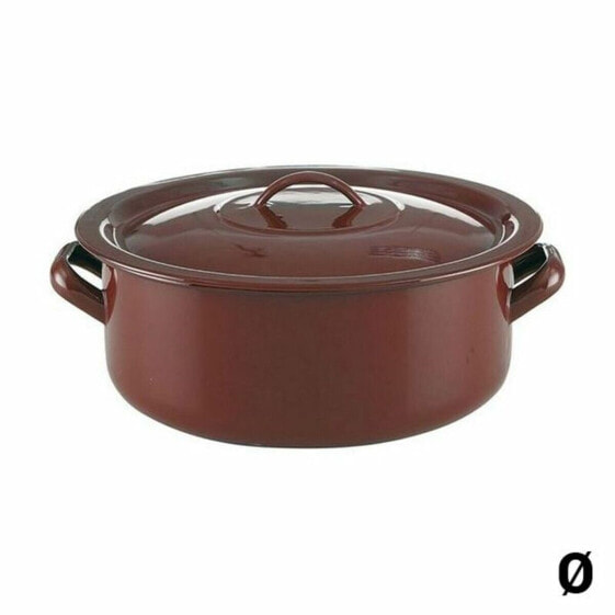 Кастрюля с крышкой Quid Classic Brown Enamelled Steel