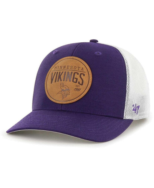 Men's Purple Minnesota Vikings Leather Head Flex Hat