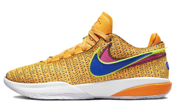 Кроссовки баскетбольные Nike LeBron 20 "Laser Orange" Голубой/Желтый