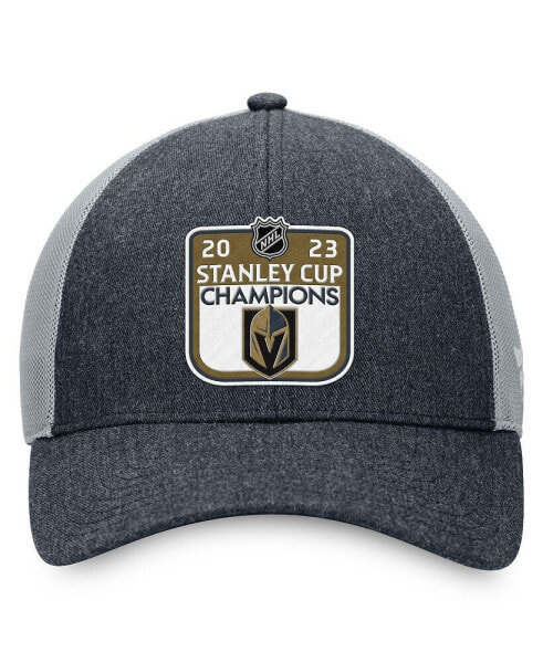 Men's Charcoal, Black Vegas Golden Knights 2023 Stanley Cup Champions Mesh Locker Room Adjustable Hat