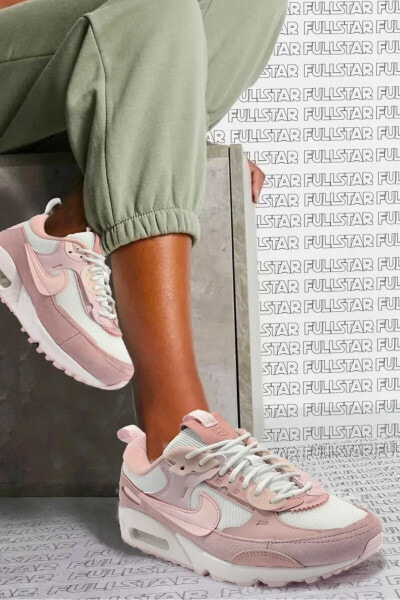 Air Max 90 Futura Triple Leather Unisex Sneaker Hakiki Deri Spor Ayakkabı Pembe