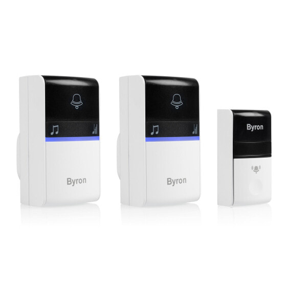 Byron DBY-23415 Wireless doorbell set B415 - Black - White - 80 dB - Home - Office - IP44 - 10 pc(s) - 2 pc(s)
