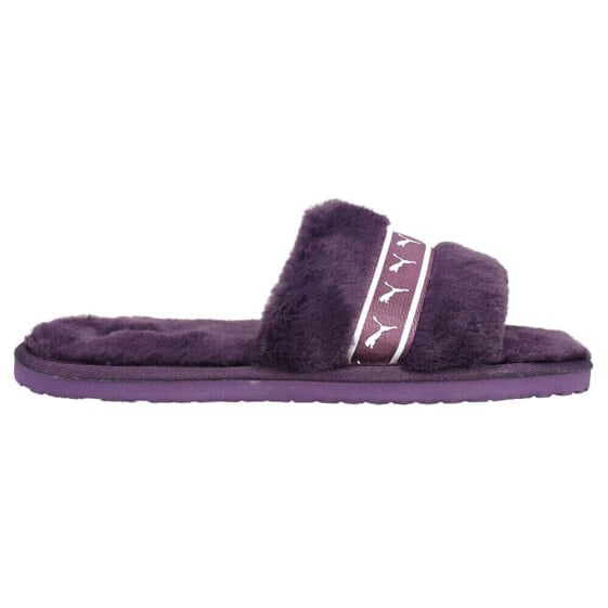 Puma Fluff Remix Metallic Bx Slide Womens Purple Casual Sandals 38524010