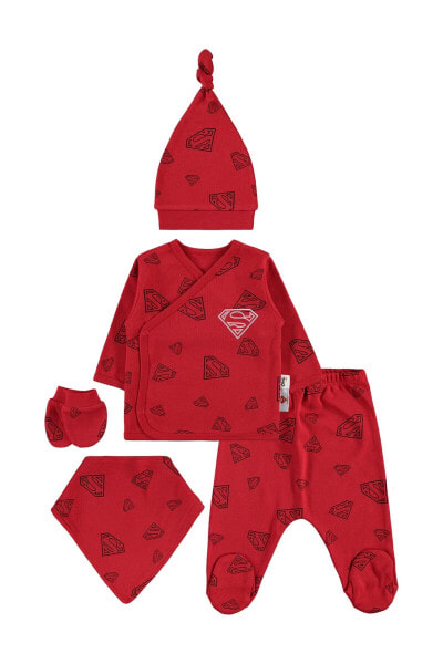 Пижама Superman Baby 0-1 Ay Kırmızı