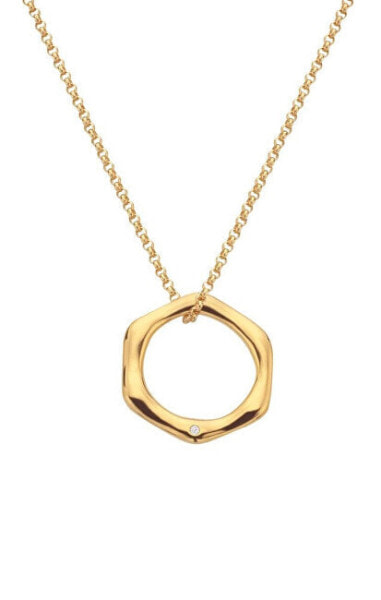 Jac Jossa Soul Minimalist Gold Plated Diamond Necklace DP904 (Chain, Pendant)