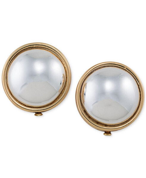 Gold-Tone Sphere Clip-on Earrings
