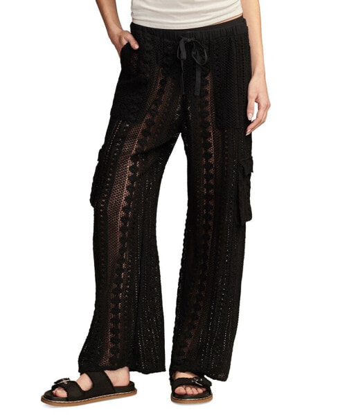 Women's Cotton Crochet Cargo Pants