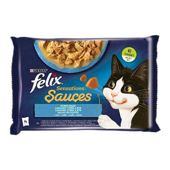 PURINA NESTLE Felix Sensations Mixcod With Tomatoes Sardine With Carrots 4x85g Wet Cat Food