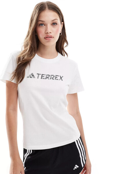 adidas Terrex Classic logo t-shirt in white