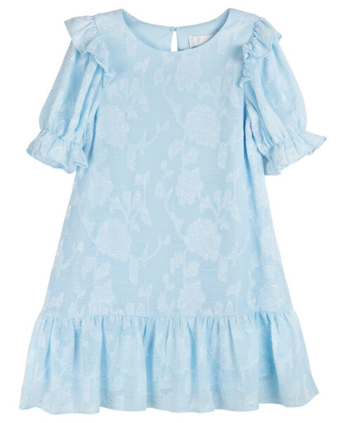 Платье для малышей Rare Editions с цветочным принтом из полупрозрачного шифона