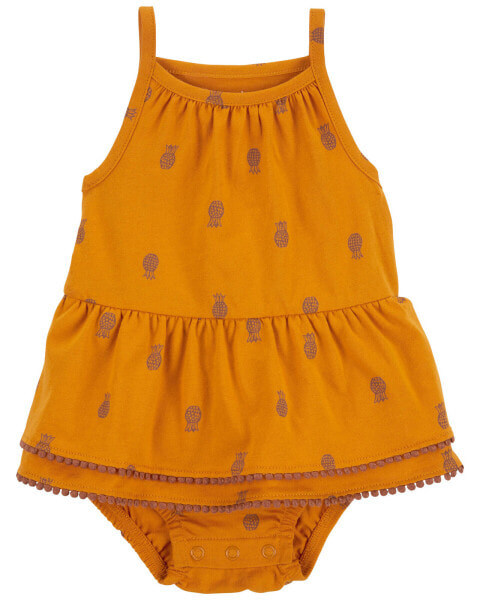 Baby Pineapple Bodysuit Dress 3M