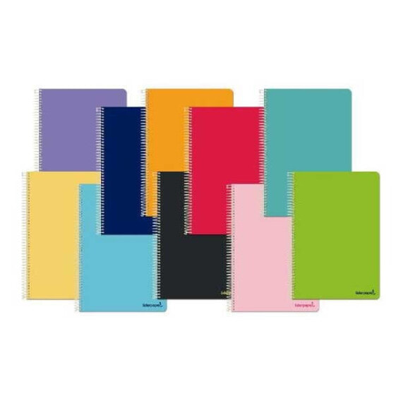 LIDERPAPEL A5 micro smart spiral notebook soft cover 80h60gr horizontal 7 mm double margin 6 holes