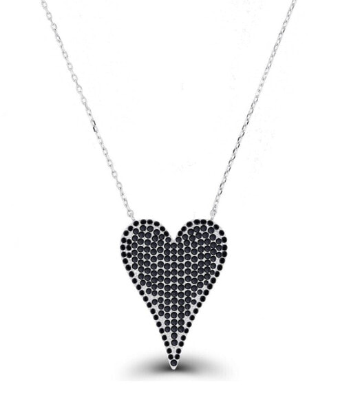 Cubic Zirconia Heart Necklace (2 3/8 ct. t.w.) in Sterling Silver
