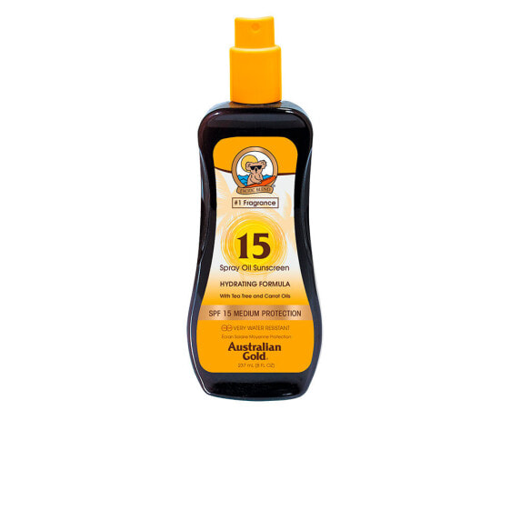 Australian Gold Sunscreen Oil Hydrating Formula SPF15 Водостойкое солнцезащитное масло-спрей 237 мл