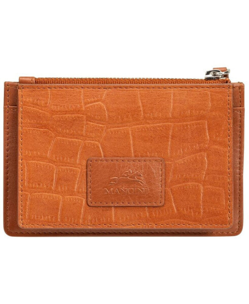 Women's Croco Collection RFID Secure Card Case and Coin Pocket