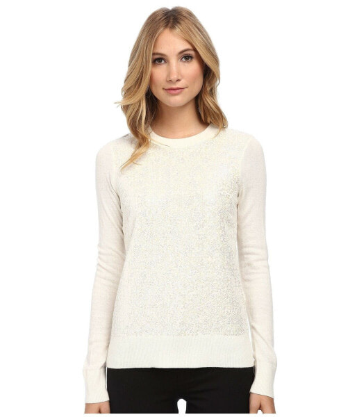 Kate Spade New York Ivory Sequin Front Sweater Sz XL $328