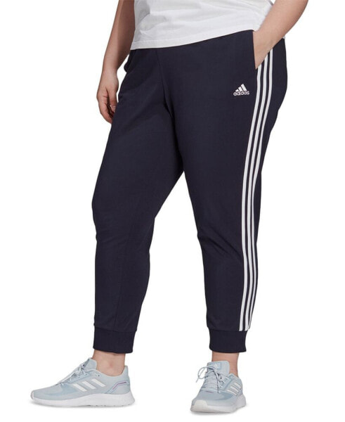 Брюки Adidas Tapered 3 Stripe Plus Size