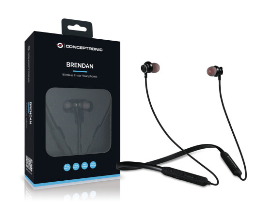 Conceptronic BRENDAN01B - Headset - In-ear - Calls & Music - Black - Binaural - Buttons