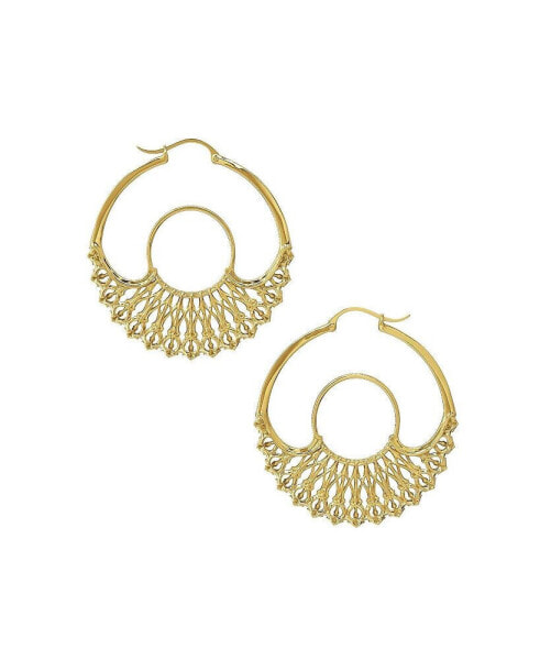 Iris Hoops Gold Medium