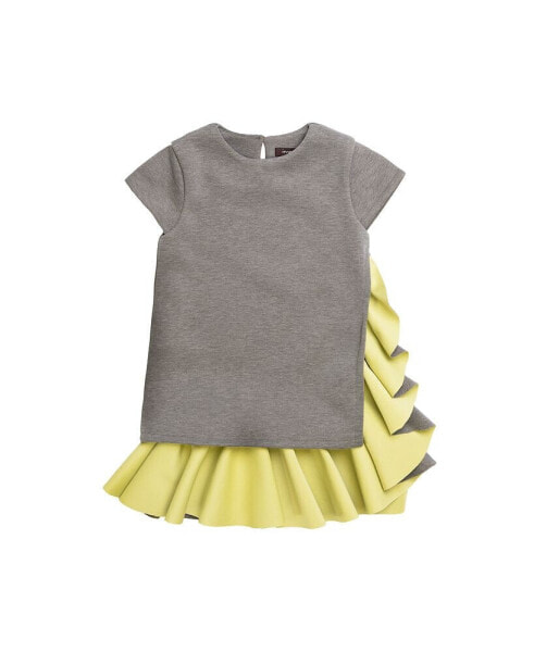 Little Girls SLOANE FW23 HEATHER DOUBLE KNIT DRESS