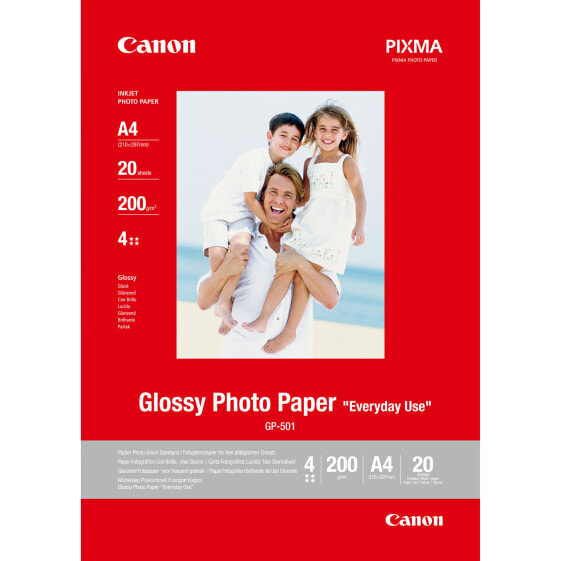 Canon GP-501 Glossy Photo Paper A4 - 20 Sheets - Gloss - A4 - 20 sheets