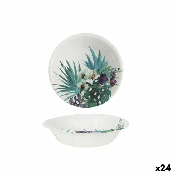 Набор посуды одноразовый Algon Одноразовые Картон Тропический 6 Предметы 450 мл (24 шт)