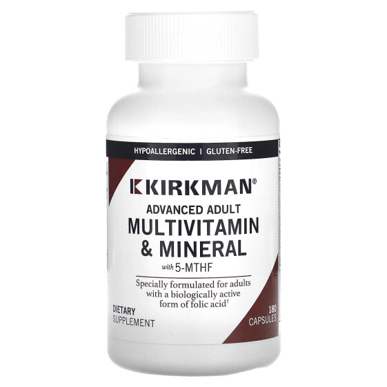 Advanced Adult Multivitamin & Minerals with 5-MTHF, 180 Capsules