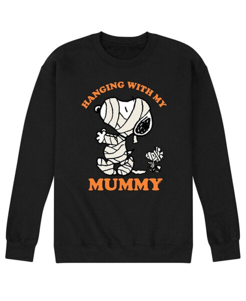 Men's Peanuts Hanging With Mummy Fleece T-shirt