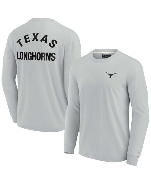Футболка мужская Fanatics Signature Grey Texas Longhorns Super Soft с длинным рукавом
