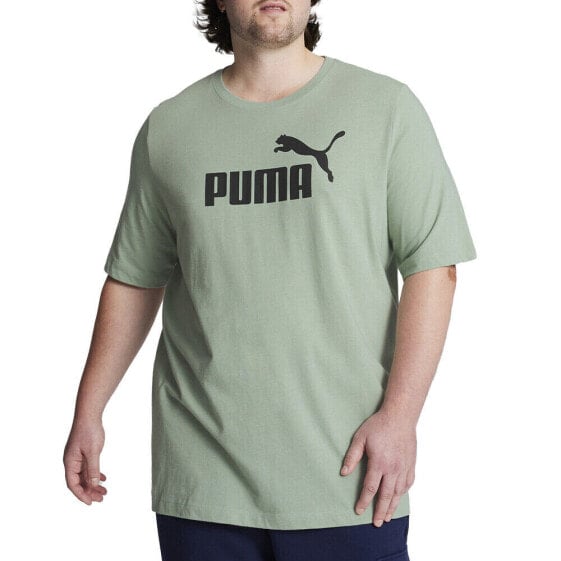 Puma Essentials Heather Crew Neck Short Sleeve T-Shirt & Tall Mens Green Casual