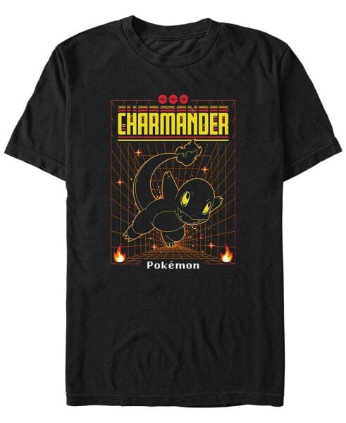 Men's Charmander Grid Short Sleeve T-shirt