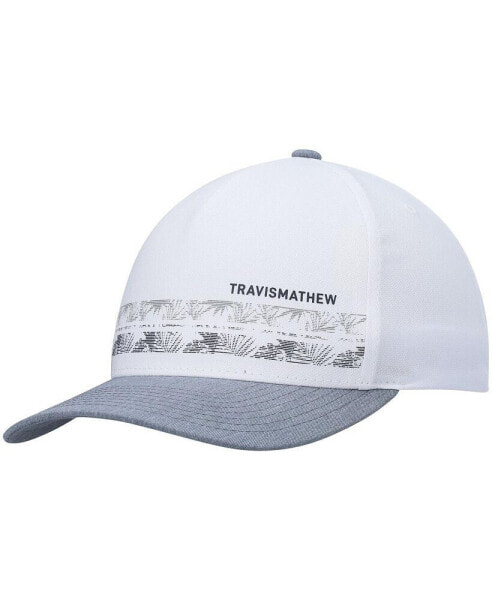 Men's White and Gray Drone Footage Snapback Hat