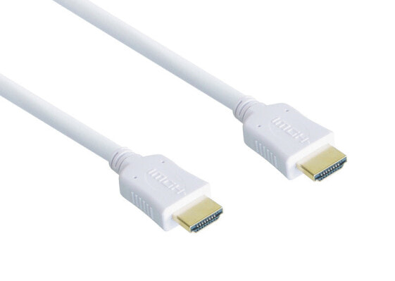 Good Connections 0.5m, 2xHDMI, 0.5 m, HDMI Type A (Standard), HDMI Type A (Standard), 4096 x 2160 pixels, 3D, White