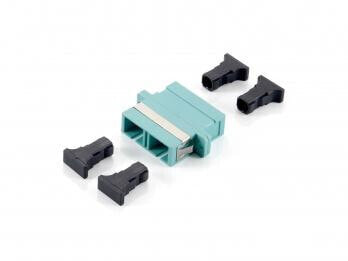 Equip SC Fiber Optic Coupler - OM3 Multi-mode Duplex - SC - Turquoise - Multi-mode - 34.7 mm - 9.4 mm - 33 mm